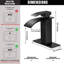 Robinet de lavabo de salle de bain à poignée simple avec bonde noire