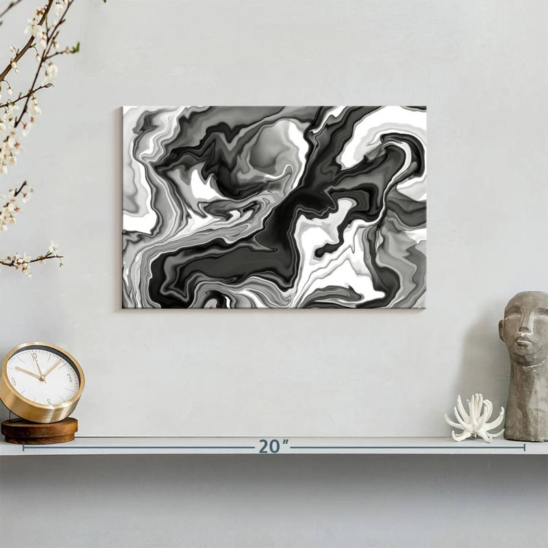Marbre noir et blanc Avery