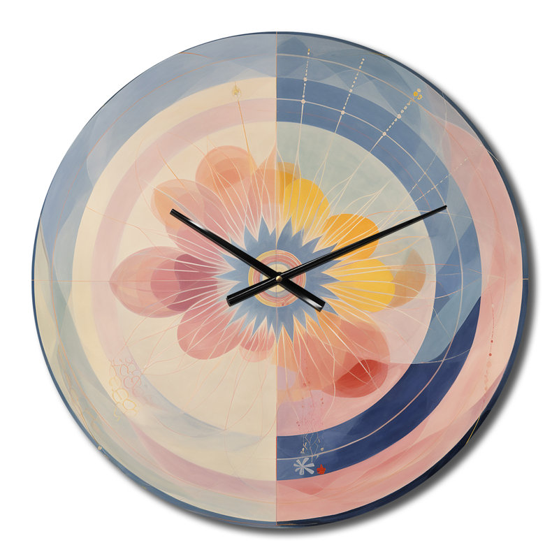 Horloge murale spirales abstraites Universal Blossoming, Petit