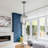 Black Crystal Pendant Light for Kitchen Island, Luxury Water Ripple Glass Chandelier Lights Fixture, Modern Elegant Adjustable Pendant Lighting for Dining Room Bedroom, E26 Bulb, L7'' x H11.8'', No Bulbs Included