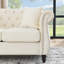 Canapé en velours beige 3 + - Conception classique et dossier doux-1773709052
