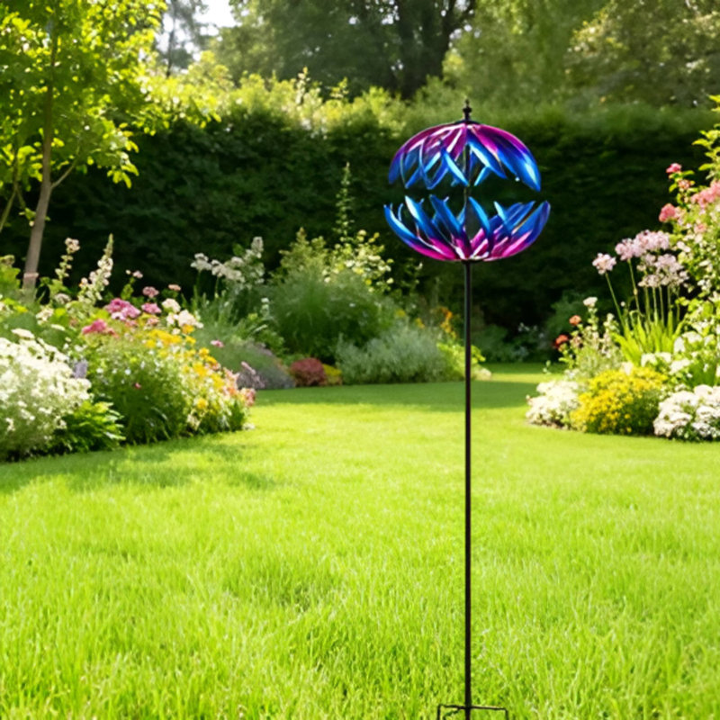 Garden Wind Spinner (bleu; mauve)
