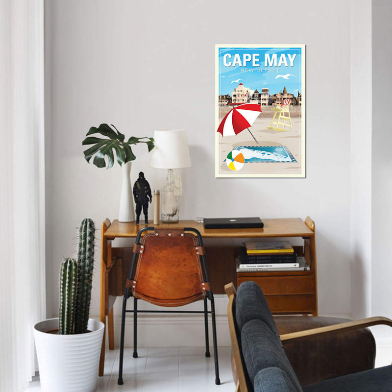 Cape May - Impression sur toile, H 40 po x l 26 po x P 1,5 po, Toile tendue, Pas de tapis