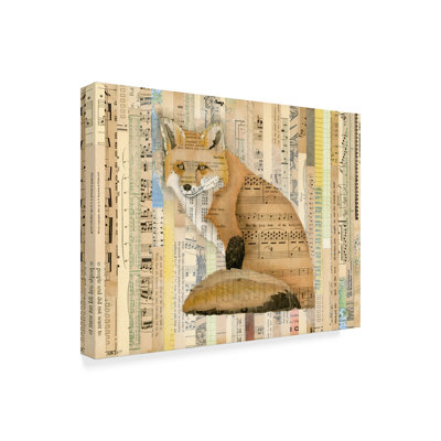 «Red Fox Collage II» par Nikki Galapon, impression sur toile tendue