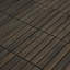 10 tuiles de terrasse à motif à rayures imbriquées, plancher carré en bois franc d'acacia brun foncé de 12 po x 12 po pour patio, banc, bord de piscine-121238400