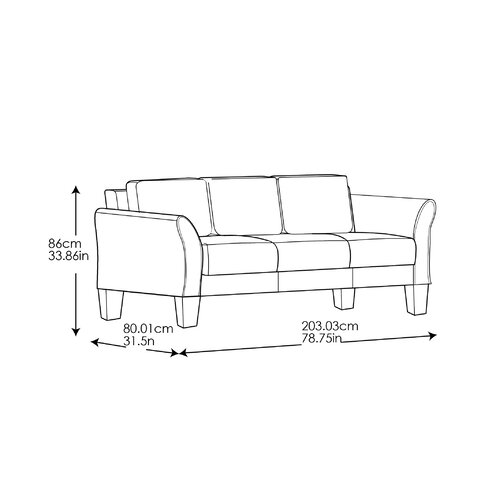 Winston Porter Caniah 78.75'' Upholstered Sofa & Reviews | Wayfair