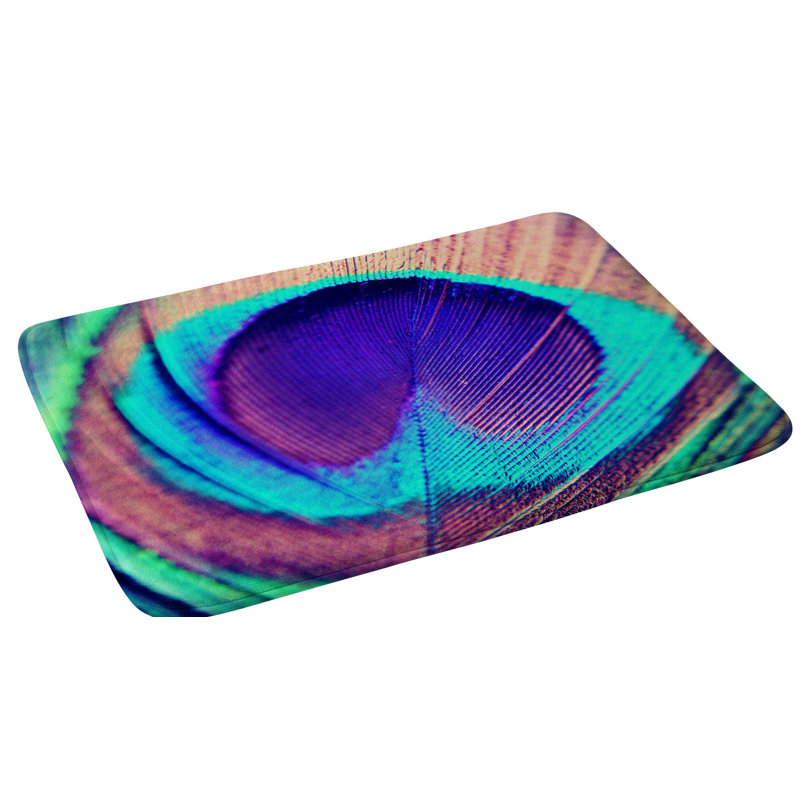 Tapis de salle de bain shannon clark pretty peacock
