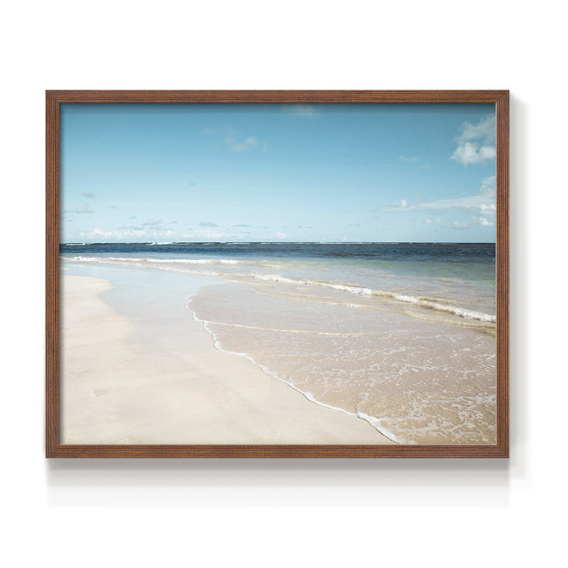 Sugar Sand Beach -Framed Print - Restickable, Noyer, 11" H x 14" W