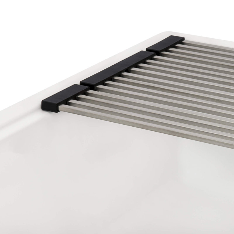 29.5'' L Double Bowl Granite Kitchen Sink, White