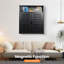 Armoire murale en bambou, armoire de rangement murale pour salle de bain, armoire à pharmacie suspendue noire avec portes doubles, rangement en bambou pour la salle de bain, la cuisine et le salon