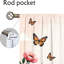 2Pcs rideaux papillon floraux, motif de jardin printanier, passe-tringle soleil bloquant, style naturel, toutes saisons pour le salon-662579293