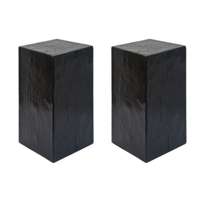 Table de bout Mgo, H 27,75 po x l 14,5 po x P 14,5 po, Noir