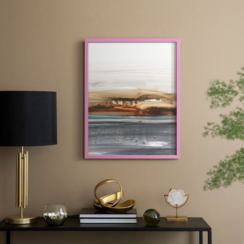 Sienna Dunes II, reproduction encadrée - bois massif, H 30 po x l 24 po, Rose