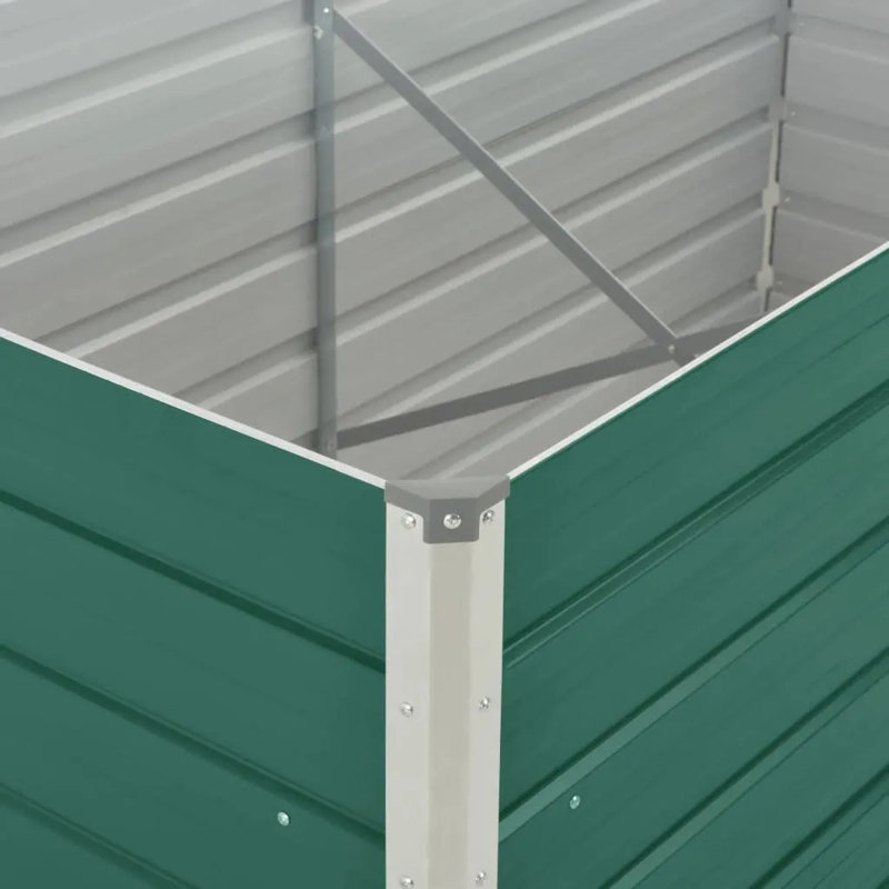 Arlington Metal Planter Box, Green, 160cm H x 80cm W x 77cm D
