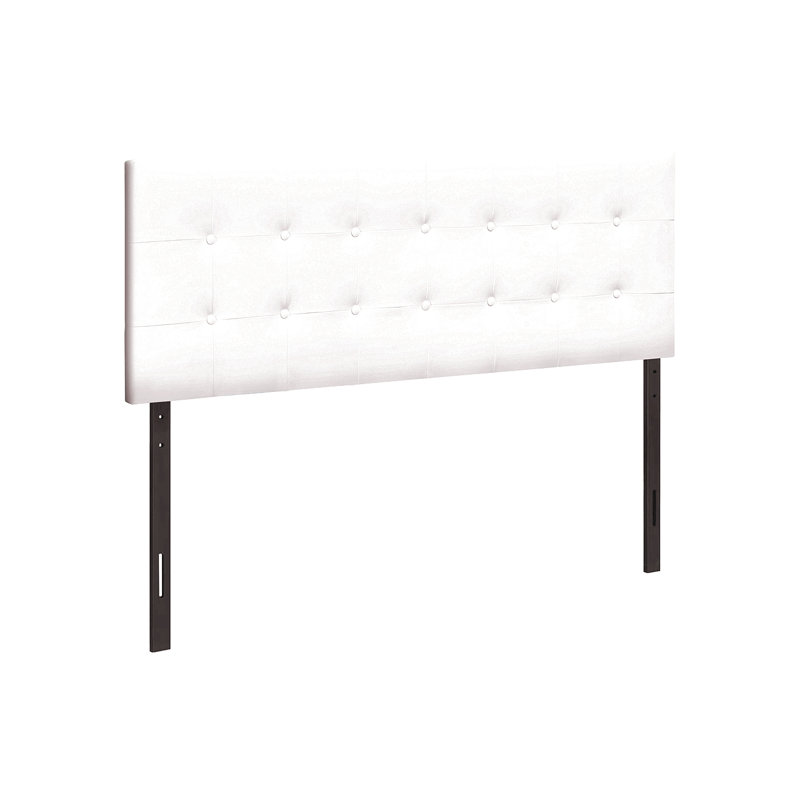 Bed, Headboard Only, Queen Size, Bedroom, Upholstered, White, Queen