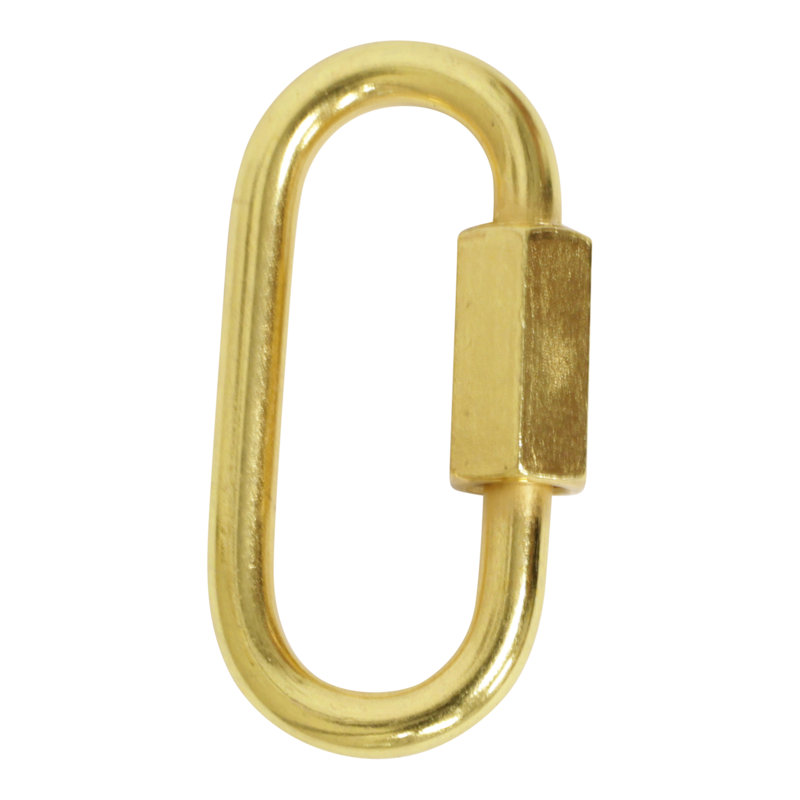 Verrouillage à vis fileté (2 pièces), Doré, H 1,57 po x l 0,79 po x P 0,16 po
