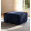 Tabouret de repose-pieds carré large en velours côtelé large, siège cube arrondi rembourré, table basse multifonctionnelle en mousse haute densité pour le salon, sans assemblage-639950914