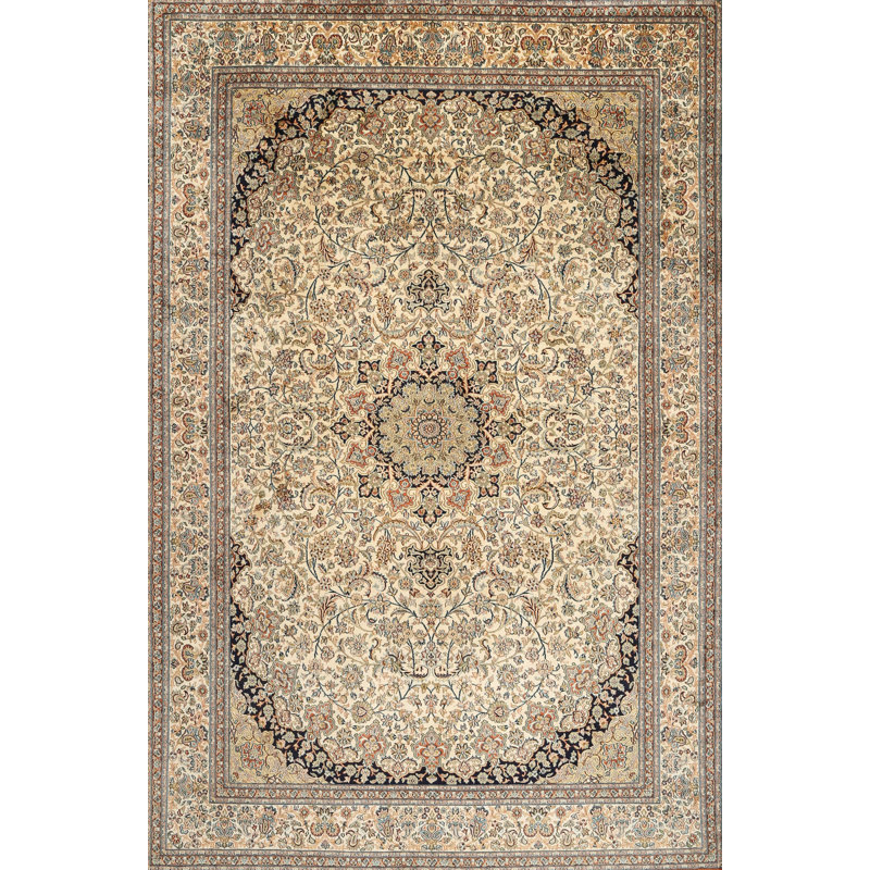 Tapis gris/noir/beige traditionnel, Rectangle 5 pi x 7 pi