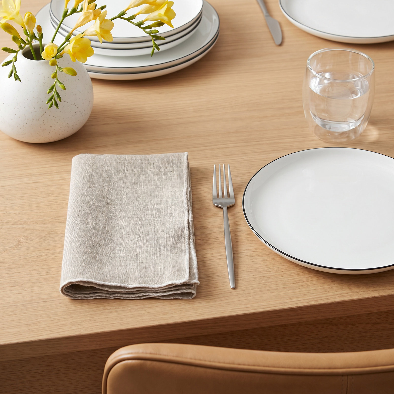 Dartmouth Reversible Linen Napkin, Natural