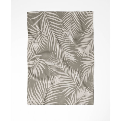 Couverture en velours de coton Waving Palms