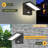 Solar Outdoor Light Dusk to Dawn Wall Light Lantern Wireless LED Outside Sconce IP54 Waterproof