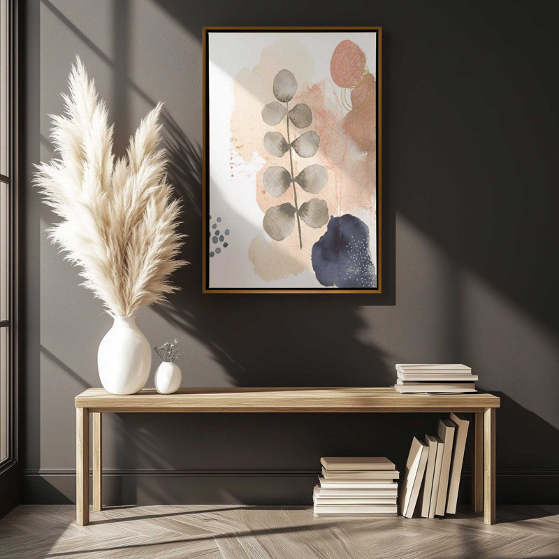 Harmonic Leaves III, reproduction sur toile dans un cadre, Chrome poli, H 18,75 po x l 12,75 po
