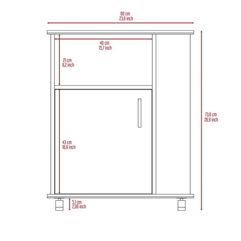 Armoire à micro-ondes moderne, Black