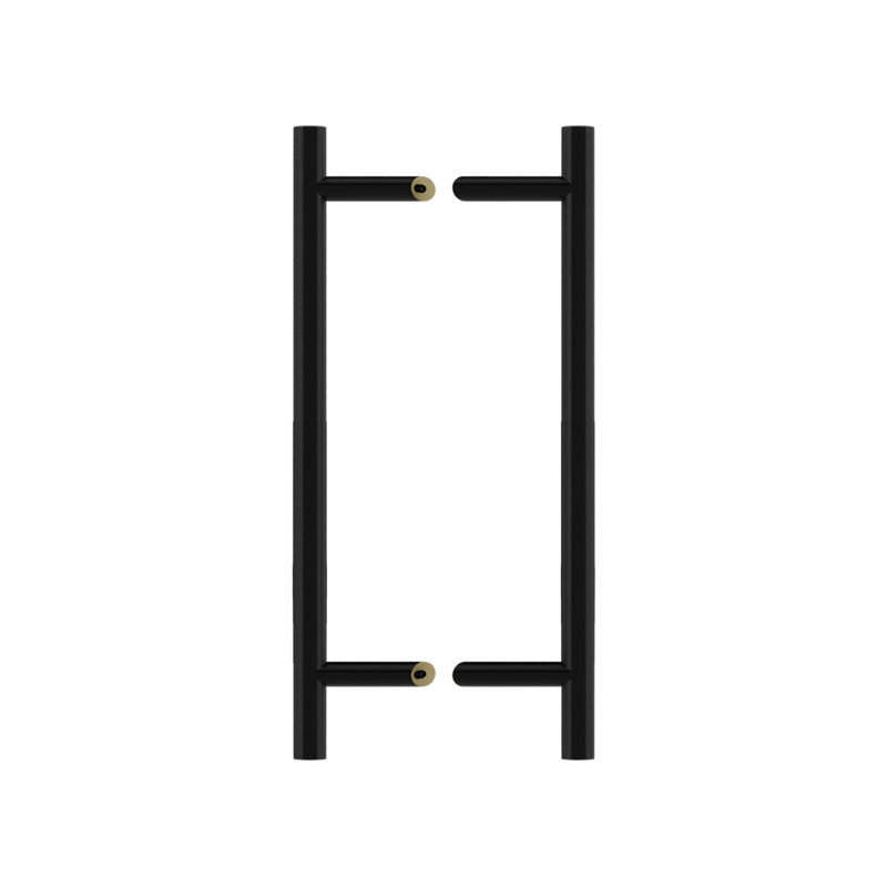 Deltana SSPORBB24U19 24" BACK-TO-BACK ROUND OFFSET PULLS in Paint Black