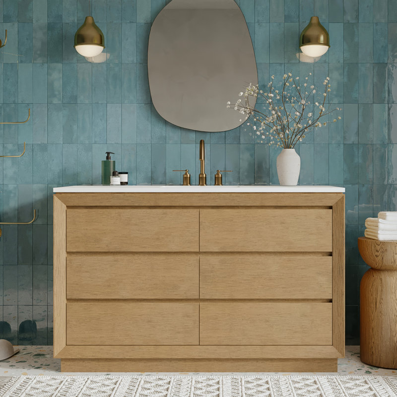 Danyale 54" Single Bathroom Vanity with Quartz Top