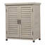 Potting Bench with Storage Cabinet and Metal Table Top-1358665331