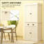 Armoire de cuisine de style nordique avec lumières DEL, 6 tablettes de porte, un tiroir et 4 tablettes réglables pour un rangement efficace