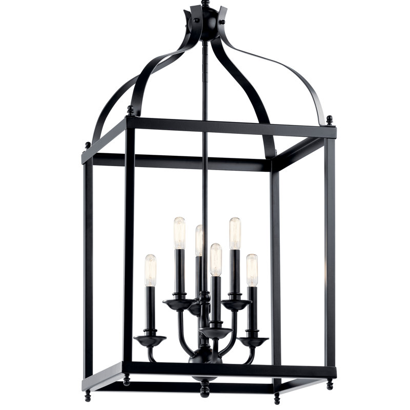 Foyer 6 - Light Dimmable Lantern Square / Rectangle Chandelier