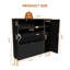 Armoire de rangement en MDF pour chaussures avec tiroirs et tablettes rabattables (noir)-103596055