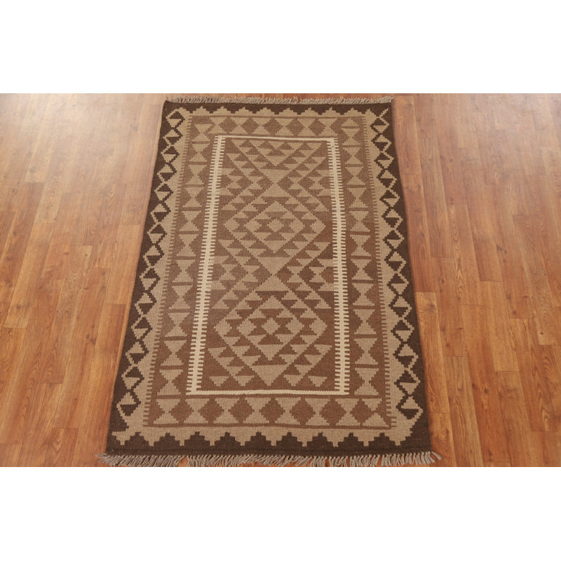 Tapis oriental en laine réversible kilim 3 x 5