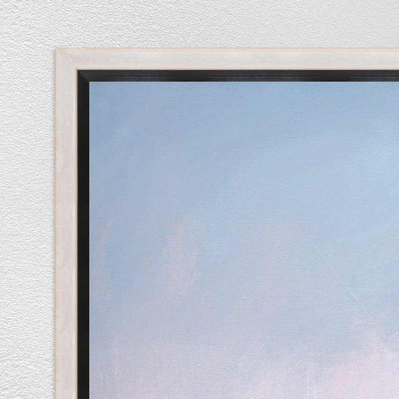 October over the Willamette Valley, White Floater Frame Canvas, No