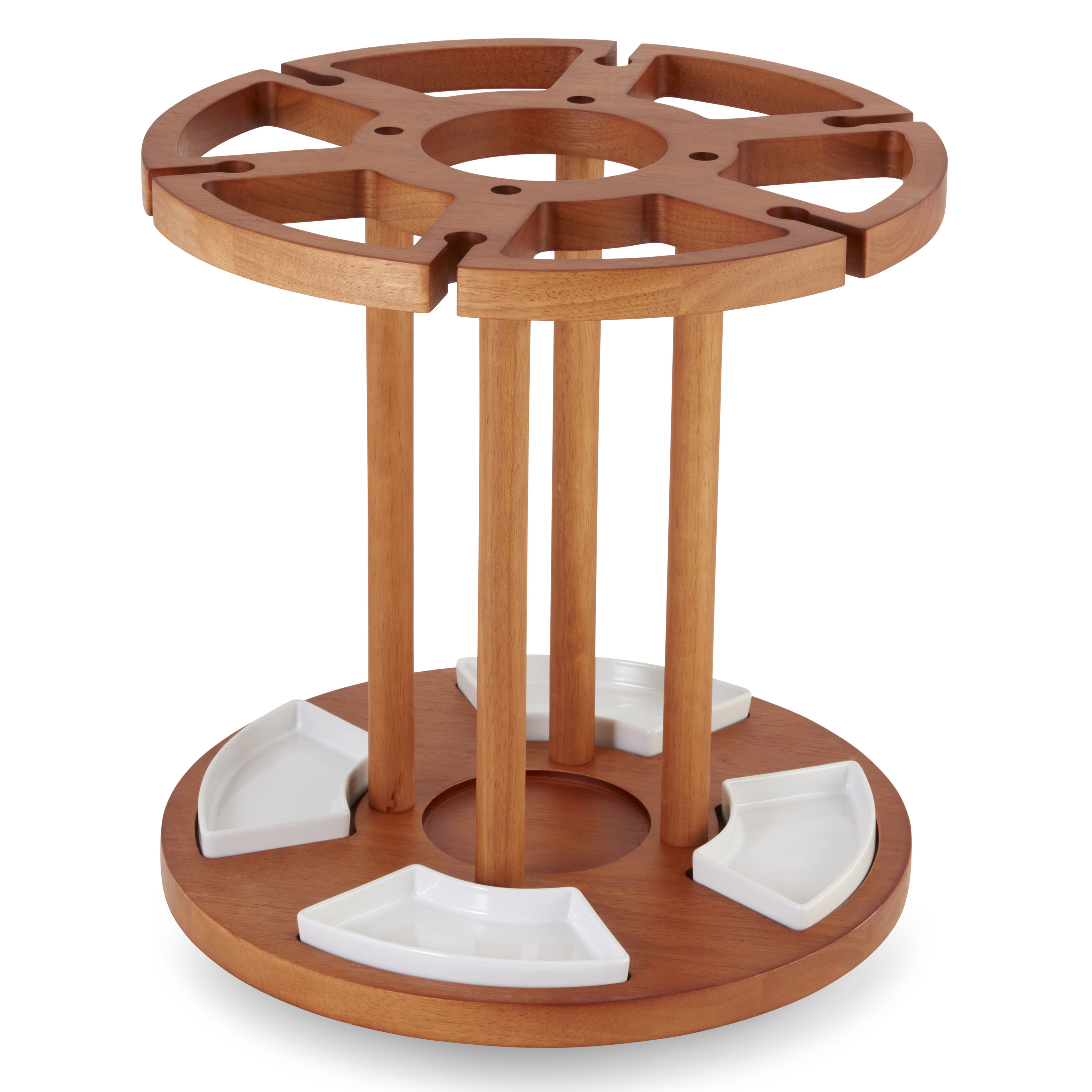 Wine Enthusiast Companies Wine Serving Carousel with Snack Tray and