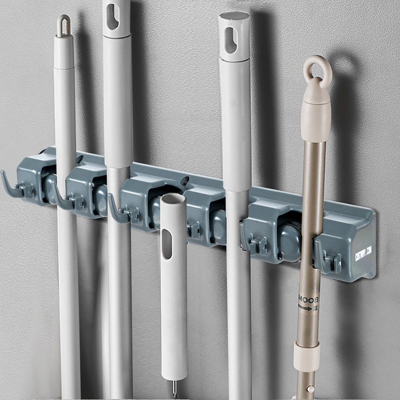 Wall-Mounted Broom Holder Mop Hanger Holder