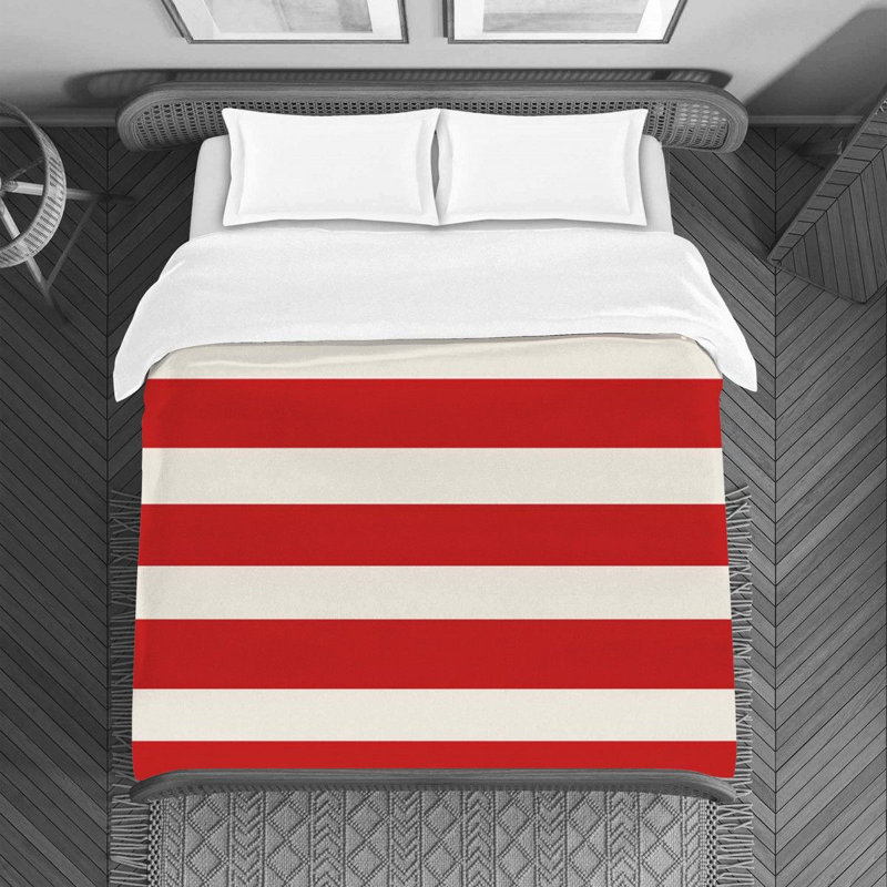 Polyester Striped Duvet Cover, Twin Duvet Cover