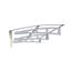 Auvent carré 200 x 86 cm - Polycarbonate et aluminium robuste, résistant à la chaleur, pour jardin et extérieur, avec supports de protection.