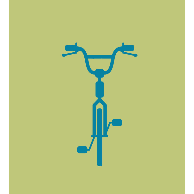 Décalcomanie murale vélo Haskin, Bleu sarcelle