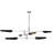 Modern 6 Light Tube Chandelier