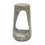 Table d'appoint d'extérieur, table de bout à conception creuse, table de tabouret de jardin de patio, table d'appoint décorative pour terrasse de balcon de plage, béton léger, texture semblable au bois, couleur grise-130203252