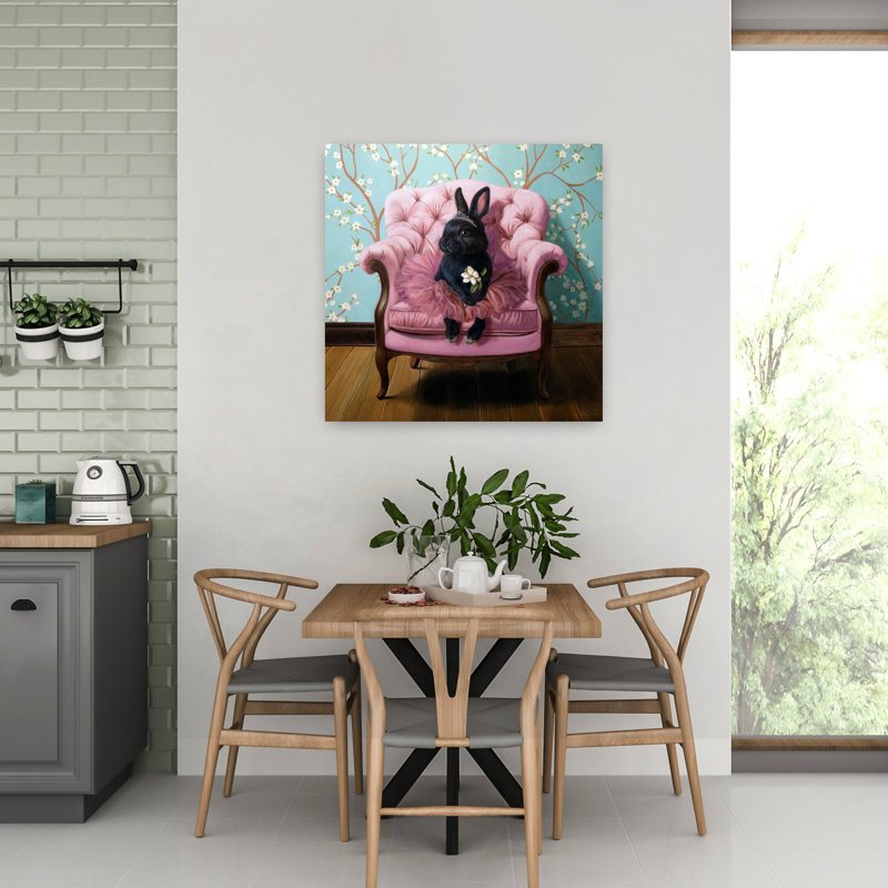 Petite déesse, art urbain contemporain de lapin, H 32 po x l 32 po