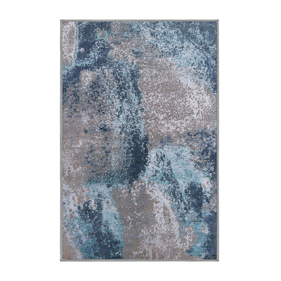 Tapis bleu / gris Broadalbin