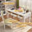 55.12"Cream White Retro Rectangle Solid Wood Writing Desk,3-drawer-152911783