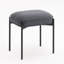 Romere Tabouret de coiffeuse rembourré en tissu avec pieds en métal-650190825