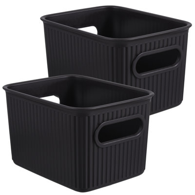 Ribbed Plastic Basket Set