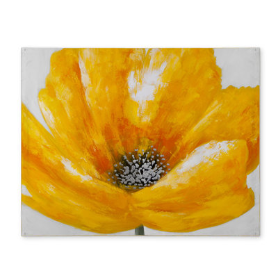 Napperon jaune en polyester floral