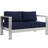 Shore 4-piece Outdoor Patio Aluminum Sectional Sofa Set-23593040