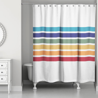 Perine Striped Shower Curtain
